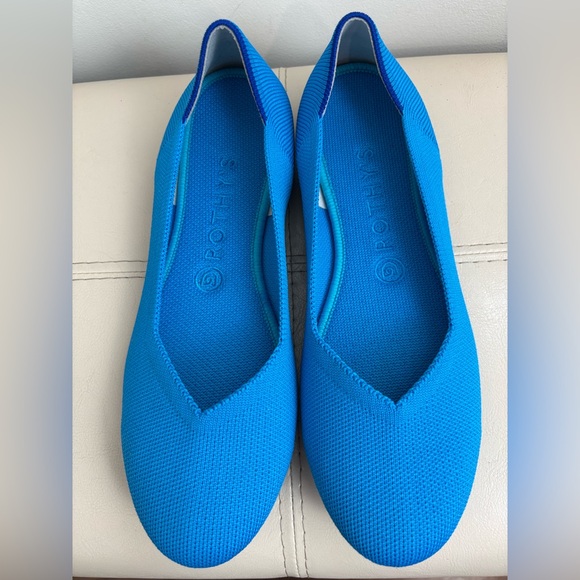 Rothy's The Flat Peacock Blue Retired Color Size 8.5 - Picture 4 of 9